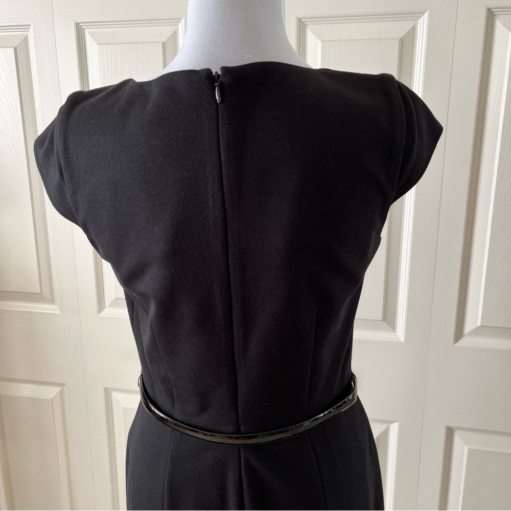 Calvin Klein Black Midi Dress with Belt - Picture 3 of 4